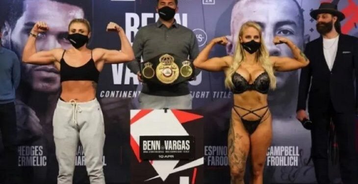 Una boxeadora se presentó al pesaje en lencería y terminó desfigurada por su rival