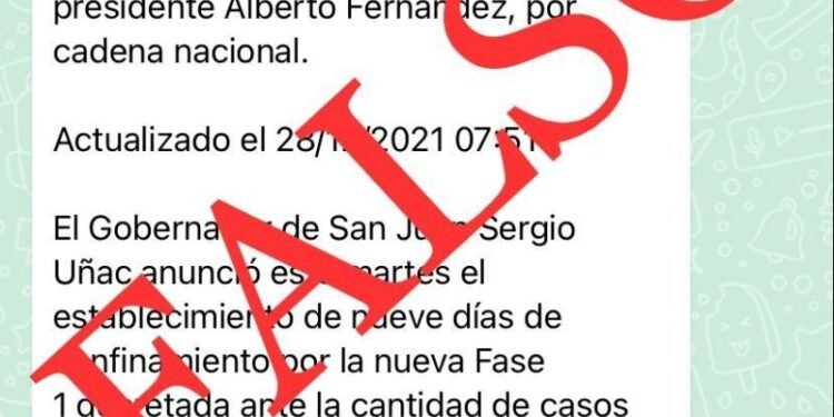 Desmienten un comunicado viral sobre restricciones en San Juan