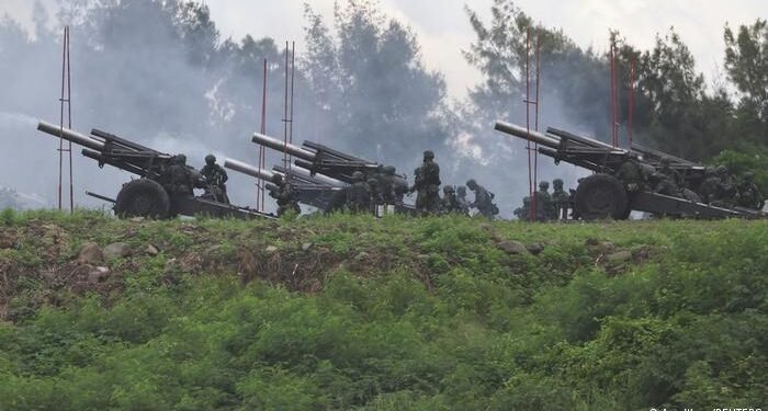 Taiwán inició un simulacro de defensa con fuego en el sexto día de maniobras militares chinas