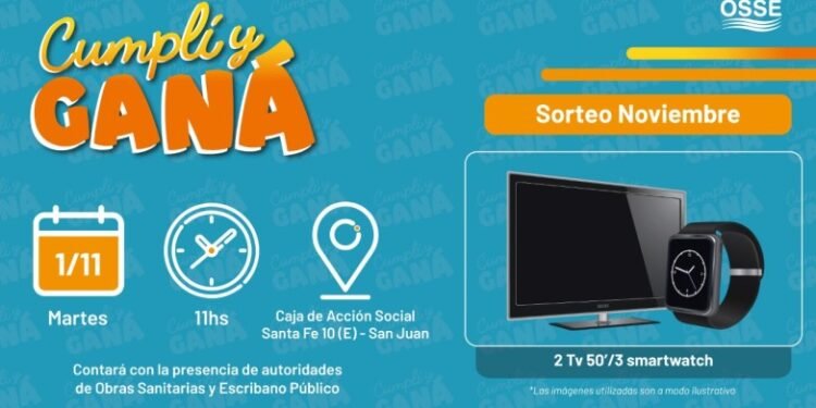 OSSE sortea hoy dos televisores y tres smartwatch